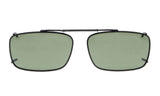 Metal Frame Rim Polarized Lens Clip On Sunglasses 2 1/8x1 5/16