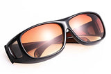 HD Night Vision Wraparounds Wrap Around Glasses Glare UV Protection