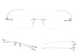 READING GLASSES 7 pack Mix Color Small Lens Rimless Readers