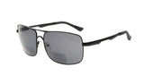 Bifocal Sunglasses Reading Sunglasses Sunreaders Men (Gunmetal, +3.50)