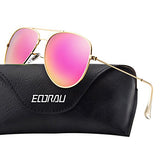 Mirrored Aviator Polarized Sunglasses for Mens & Womens UV-400