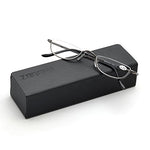 Vintage Alloy Semi Rimless Reading Glasses Men Women Half Frame Slim Glasses with Stylish Case T0340
