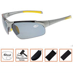 Bifocal Sunglasses with Wrap-Around Sport Design Half Frame Outdoor readingglasses