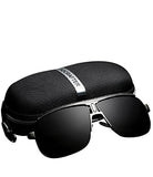 Men's Sports Aviator Polarized Metal Frame Safe Driving Sunglasses