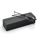Vintage Alloy Semi Rimless Reading Glasses Men Women Half Frame Slim Glasses with Stylish Case T0340