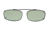 Metal Frame Rim Polarized Lens Clip On Sunglasses 2x1 1/4