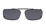 Metal Frame Rim Polarized Lens Clip On Sunglasses 2 1/8x1 5/16