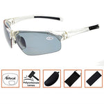 Bifocal Sunglasses with Wrap-Around Sport Design Half Frame Outdoor readingglasses