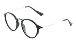 V.W.E. Vintage Inspired Metal Bridge Round Oval Clear Lens Eye Glasses