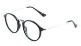 V.W.E. Vintage Inspired Metal Bridge Round Oval Clear Lens Eye Glasses