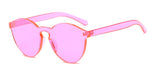 My Shades - Transparent Solid Color Flat Lens Retro Round Sunglasses