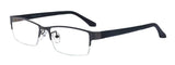 Classic Semi-rimless Clear Lens Business Prescription Frame Glasses