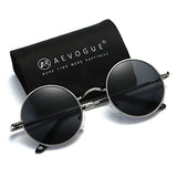 Polarized Sunglasses Small Round Lens Metal Frame Retro Unisex Glasses AE0518