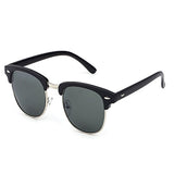 Classic Half Frame Polarized Semi-Rimless Rimmed Sunglasses polarizd sunglasses for women and men g15 glass lens