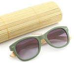 Unisex Handmade Bamboo Wayfarer Sunglasses UV400 HD Polarized Wooden Retro Color Frame Glasses