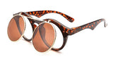 Classic Small Retro Steampunk Circle Flip Up Glasses/Sunglasses Cool Retro New Model