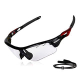 Photochromic Sunglasses, Outdoor Sports Sunglasses with Silicone Strap UV Protection Glasses for Men Women Cycling Fishing Running Golf