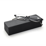 Vintage Alloy Semi Rimless Reading Glasses Men Women Half Frame Slim Glasses with Stylish Case T0340