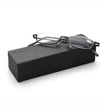 Vintage Alloy Semi Rimless Reading Glasses Men Women Half Frame Slim Glasses with Stylish Case T0340