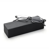 Vintage Alloy Semi Rimless Reading Glasses Men Women Half Frame Slim Glasses with Stylish Case T0340