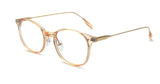 Vintage Retro Metal Temple Horn Rimmed Clear Lens Prescription Glasses