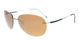 Rimless Titanium Frame Polarized Sunglasses