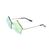 /Super Cute Star Shape Rimless Sunglasses Metal Frame Transparent Candy Color Eyewear