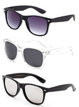 80's Classic Blue Brothers Horn Rimmed Style Vintage Retro Wayfarer Sunglasses