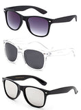 80's Classic Blue Brothers Horn Rimmed Style Vintage Retro Wayfarer Sunglasses