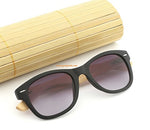 Unisex Handmade Bamboo Wayfarer Sunglasses UV400 HD Polarized Wooden Retro Color Frame Glasses