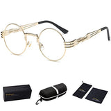 John Lennon Round Sunglasses Steampunk Metal Frame