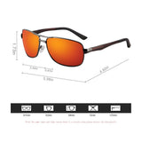 Premium Military Style Sunglasses Polarized Aluminum Oval/Rectangular Glasses 60mm/62mm PT088