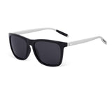 Unisex Square Polarized Sunglasses  Aluminum Temple Retro Driving Sun Glasses with Hinge Temple