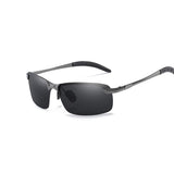 Rimless Aviator Sunglasses Polarized Lightweight Metal Frame for Men