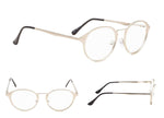 3-Pack Retro Round Reading glasses with Spring Hinges