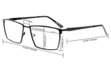 UV Protection,Anti Blue Rays,Reduce Eyestrain,Metal Frame Computer Reading Glasses