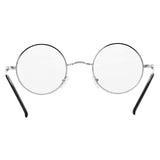Retro Large Round Circle Clear Lens Glasses Metal Frame Non-Prescription Eyewear 53mm