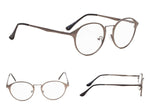 3-Pack Retro Round Reading glasses with Spring Hinges