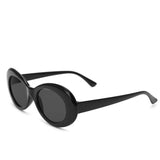 Clout Goggles 2 Pack,  Bold Retro Oval Mod Thick Frame Sunglasses Round Lens