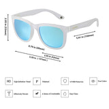 Oversize Wayfarer Plastic Frame with Square Lens Sunglasses for Women and Men Polarized UV 400 Protection