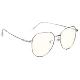 Aviator Irregular Metal Eyeglasses Non-prescription with Blue Light Blocking Lens