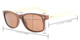 Men's Bamboo Wood Arms Classic Polarized Sunglasses