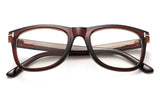 Newbee Fashion -Perfo Modern Look Squared Wayfarer Style Thick Frame Fashion Clear Lens Glasses