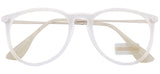 Oversized Big Round Horn Rimmed Eye Glasses Clear Lens Oval Frame Non Prescription