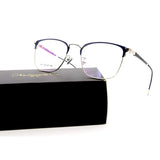Mens Classic Eyeglasses Rectangle Stainless Frames Light Weight Design (5870)