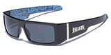 Men's Flat Top Original Gangster Shades Men's Hardcore Rectangle Dark Lens Sunglasses Bandana Print