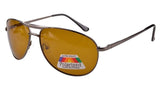 Pilot Spring Hinge Polarized Lens Day/Night Vision Driving Glasses Sunglasses