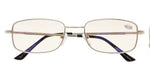 Anti Blue Rays,Reduce Eyestrain,UV Protection,Memory Bridge,Titanium,Computer Reading Gaming Glasses Unisex