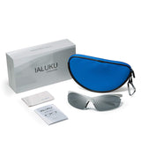 Polarized Sports Sunglasses Mens Womens Cycling Photochromic Frame Glasses