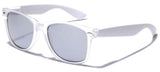 Colorful Retro Fashion Sunglasses Translucent Clear Matte Frame - Color Mirrored Lenses